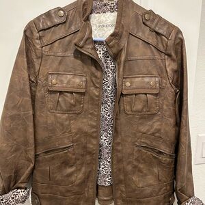 Maurices Brown Leather Jacket for women